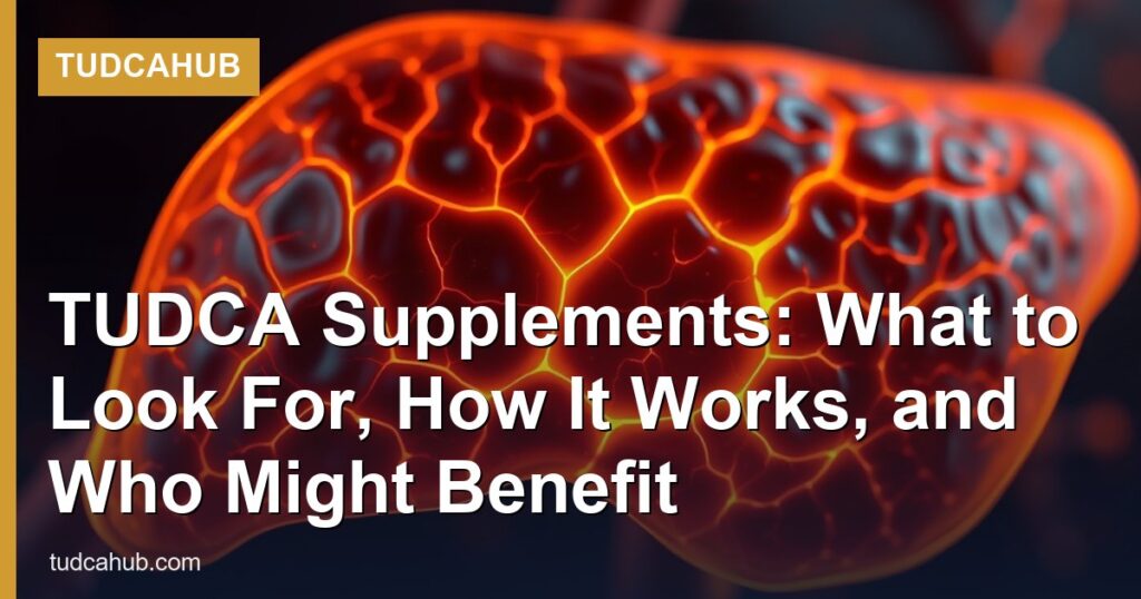 TUDCA Supplements: What to Look For, How It Works, and Who Might Benefit - TUDCAHub