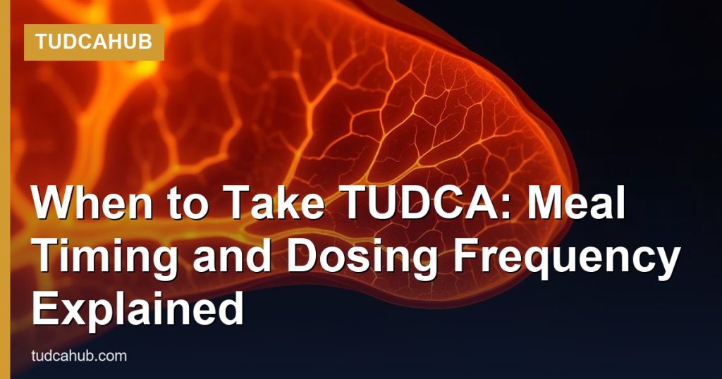 When to Take TUDCA: Meal Timing and Dosing Frequency Explained - TUDCAHub